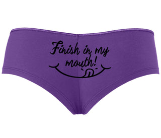 Finish In My Mouth - Purple Boyshort
