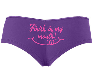 Finish In My Mouth - Purple Boyshort