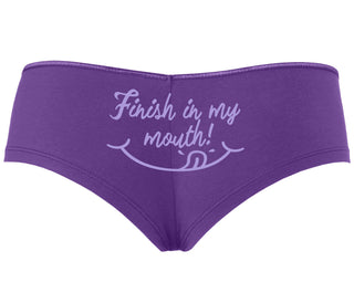 Finish In My Mouth - Purple Boyshort