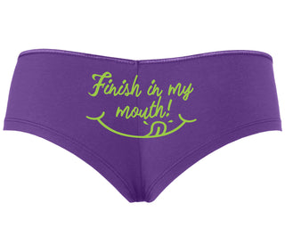 Finish In My Mouth - Purple Boyshort