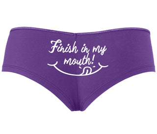 Finish In My Mouth - Purple Boyshort