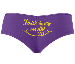 Finish In My Mouth - Purple Boyshort