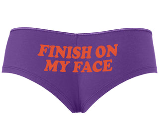 Finish On My Face - Purple Boyshort
