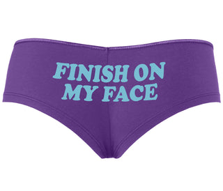 Finish On My Face - Purple Boyshort