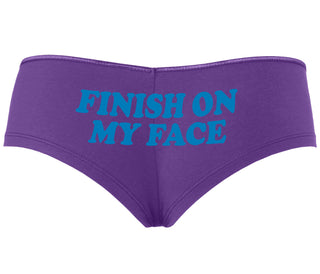 Finish On My Face - Purple Boyshort