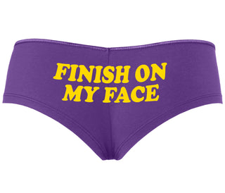 Finish On My Face - Purple Boyshort