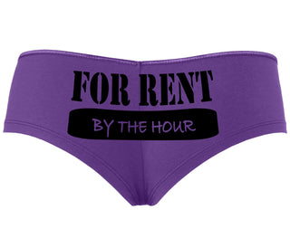 For Rent By The Hour - Purple Boyshort