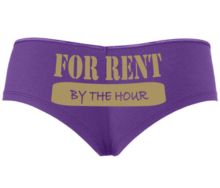 For Rent By The Hour - Purple Boyshort