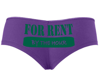For Rent By The Hour - Purple Boyshort
