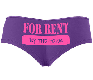 For Rent By The Hour - Purple Boyshort