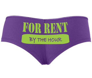 For Rent By The Hour - Purple Boyshort