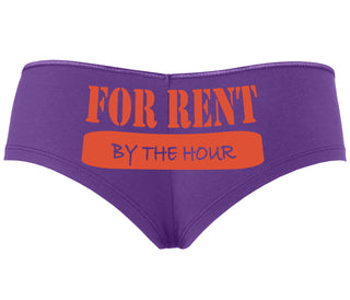 For Rent By The Hour - Purple Boyshort