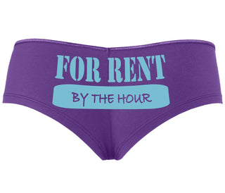 For Rent By The Hour - Purple Boyshort