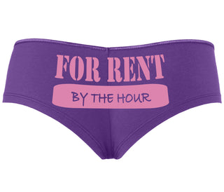 For Rent By The Hour - Purple Boyshort
