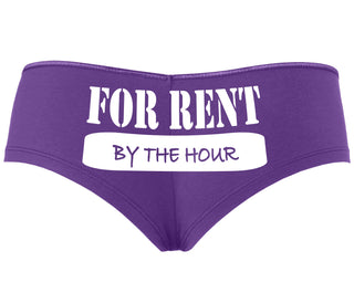 For Rent By The Hour - Purple Boyshort