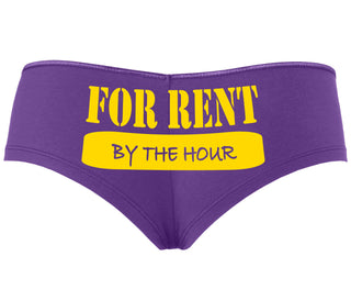For Rent By The Hour - Purple Boyshort