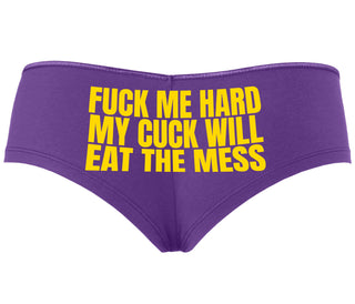 Fuck Me Hard Cuck Will Eat The Mess - Purple Boyshort