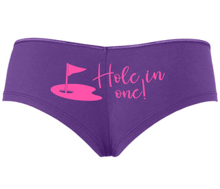Hole In One - Funny Golf - Purple Boyshort