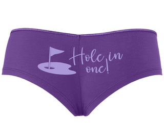 Hole In One - Funny Golf - Purple Boyshort