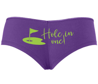 Hole In One - Funny Golf - Purple Boyshort