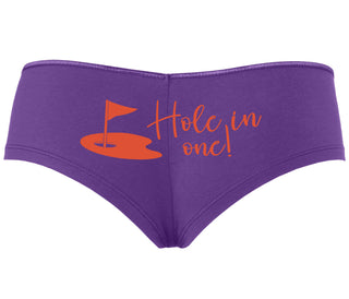 Hole In One - Funny Golf - Purple Boyshort