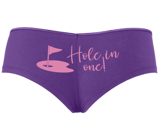 Hole In One - Funny Golf - Purple Boyshort