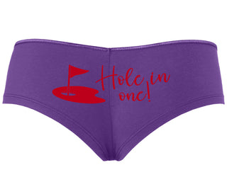 Hole In One - Funny Golf - Purple Boyshort