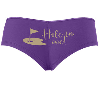 Hole In One - Funny Golf - Purple Boyshort