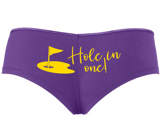 Hole In One - Funny Golf - Purple Boyshort