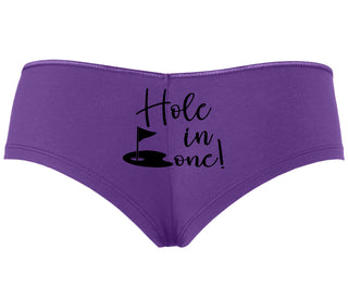 Hole In One - Suggestive Golf - Purple Boyshort