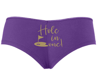 Hole In One - Suggestive Golf - Purple Boyshort