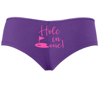 Hole In One - Suggestive Golf - Purple Boyshort