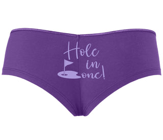 Hole In One - Suggestive Golf - Purple Boyshort