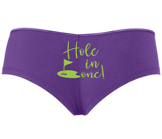 Hole In One - Suggestive Golf - Purple Boyshort