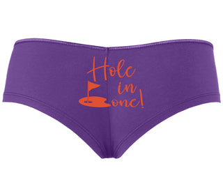 Hole In One - Suggestive Golf - Purple Boyshort