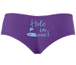 Hole In One - Suggestive Golf - Purple Boyshort