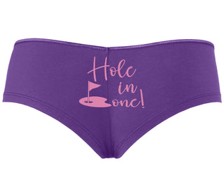 Hole In One - Suggestive Golf - Purple Boyshort
