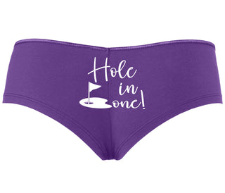Hole In One - Suggestive Golf - Purple Boyshort