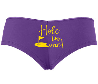 Hole In One - Suggestive Golf - Purple Boyshort