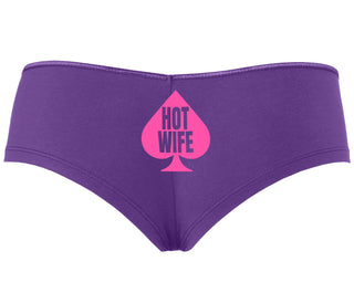 Hot Wife Spade Symbol - Purple Boyshort