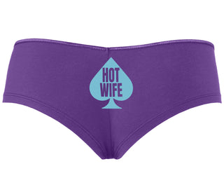 Hot Wife Spade Symbol - Purple Boyshort