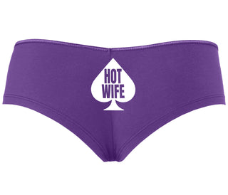 Hot Wife Spade Symbol - Purple Boyshort