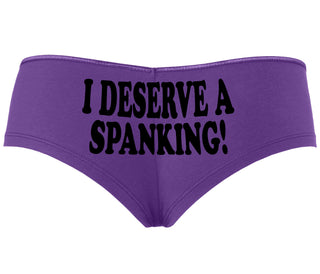 I Deserve A Spanking - Purple Boyshort
