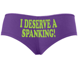 I Deserve A Spanking - Purple Boyshort