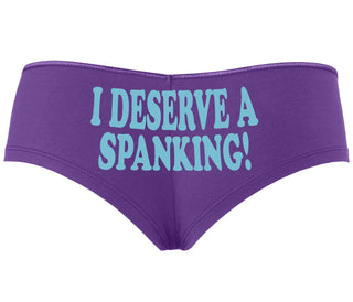 I Deserve A Spanking - Purple Boyshort