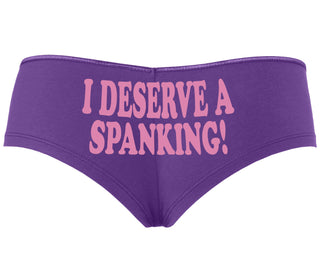 I Deserve A Spanking - Purple Boyshort