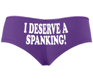 I Deserve A Spanking - Purple Boyshort