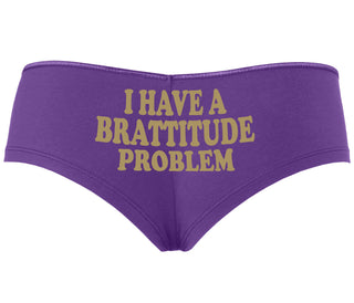 I Have A Brattitude Problem - Purple Boyshort