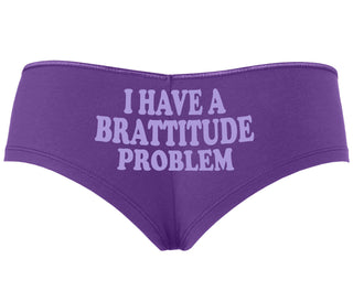I Have A Brattitude Problem - Purple Boyshort