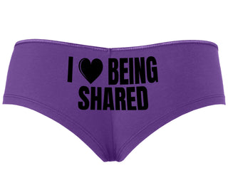 I Love Being Shared - Purple Boyshort
